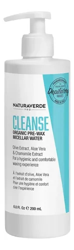 Agua Micelar Orgánica Para Precera Naturaverde Cleanse, 6.8