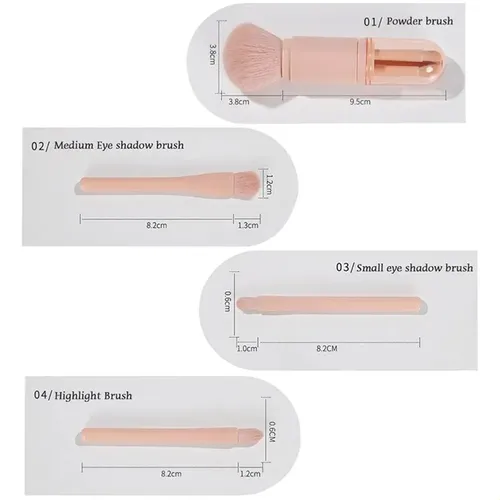 Set De 2 Brochas De Maquillaje De Viaje Con Estuche
