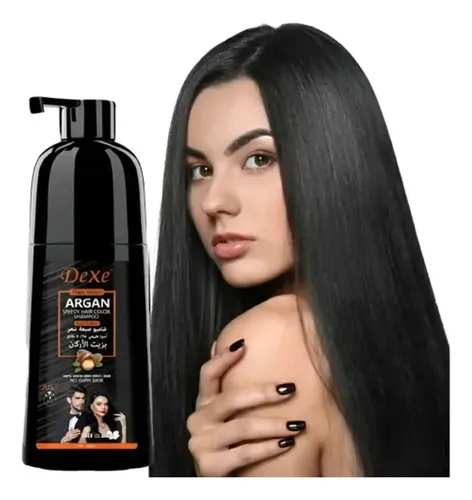 Shampoo Color 3 En 1 / Dexe 420 Ml(cubre Canas,color Negro)