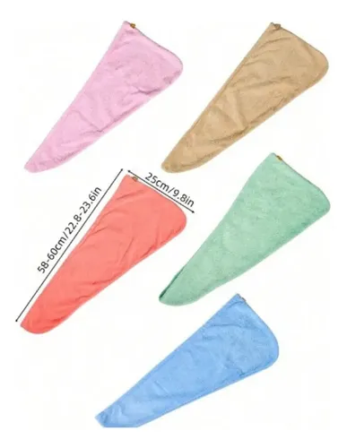 Ls 4 Toallas De Microfibra Para Secar El Cabello, Gorro De!