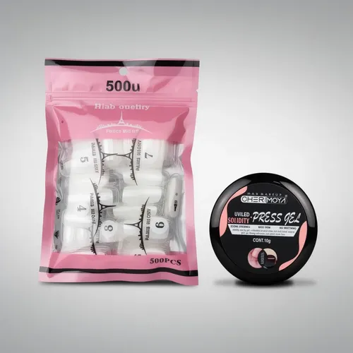 Kit Soft Gel 500 Tips Paris Night + Gel Solido Premium