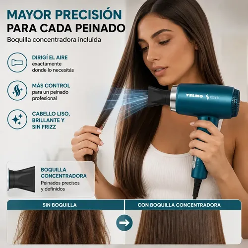 Secador Pelo Viaje Yelmo Sc-3655 Secadora Bivolt Compacta