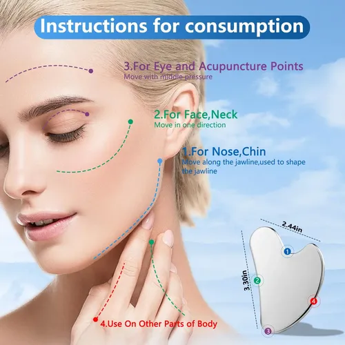 Herramientas Faciales Gua Sha Beautyfactor De Acero Inoxidab