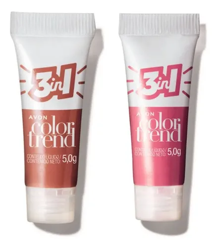 Kit X2 Labial Rubor Y Sombra 5in1 Avon Color Trend