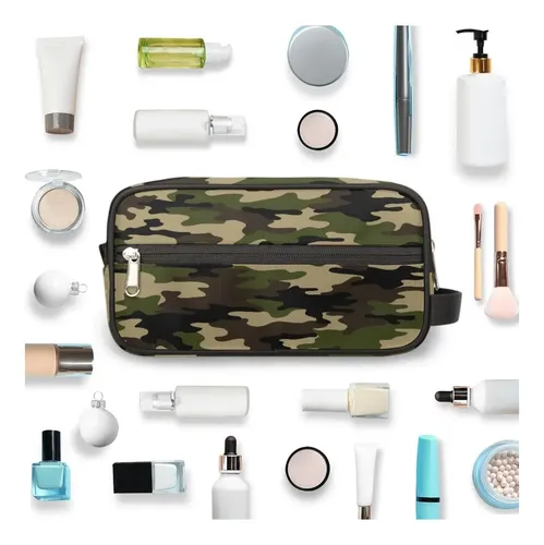Bolsa De Aseo Colgante Verde Camuflaje Con Kits De Higiene