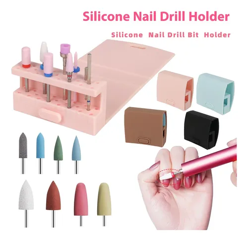 Fashion Silicone Holder Rack Display For Nail Drill Blue