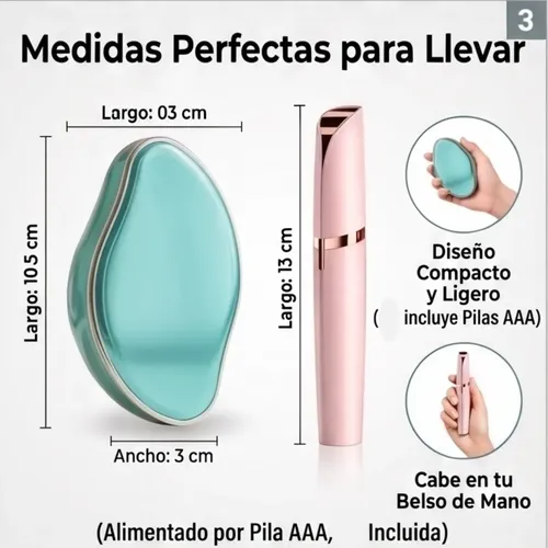 Kit Lapiz Depilador Cejas Piedra Depiladora Removedor Vellos