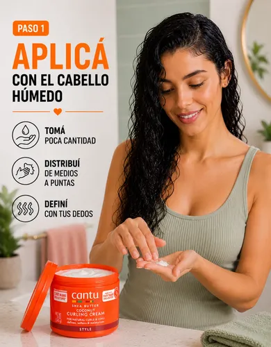 Crema De Peinar Cantu Coconut Curling Cream Antifrizz Rulos