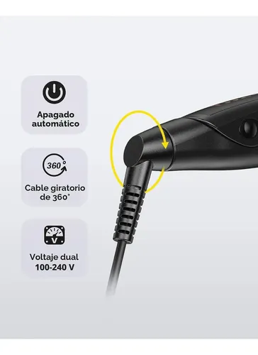 Plancha Para El Cabello De 100% Titanio-negro/ 1