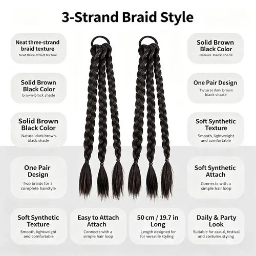 2 Trenzas De Cabello Sintético, Extensiones De Cabello Trenz