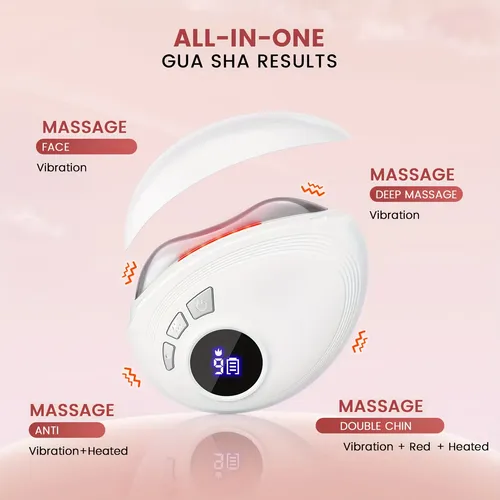 Masajeador Facial Eléctrico Gua Sha De 9 Velocidades.