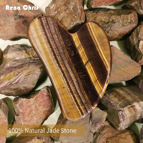 Herramienta Gua Sha Jade Natural Para Masaje Facial