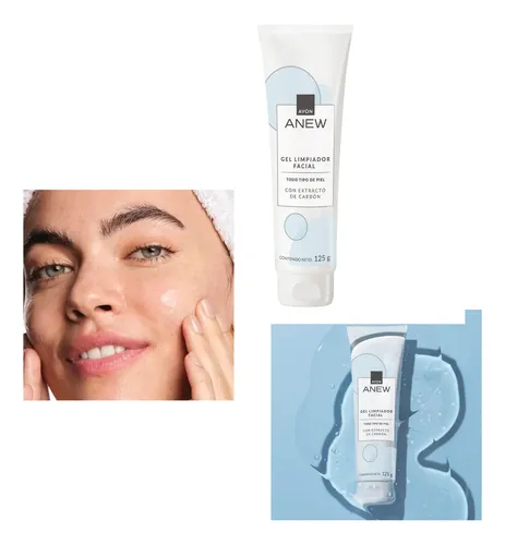 Avon Anew Gel Limpiador Facial Con Extracto De Carbon 125g Momento De Aplicación Día/noche Tipo De Piel Todo Tipo De Piel