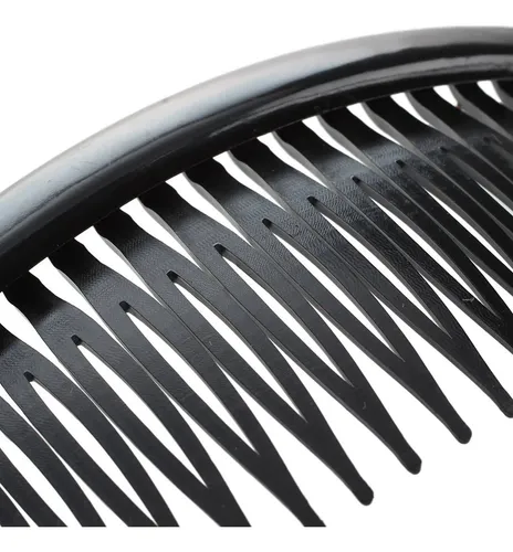 Peineta De Plástico Negro Con 24 Dientes, 10 Unidades, Para