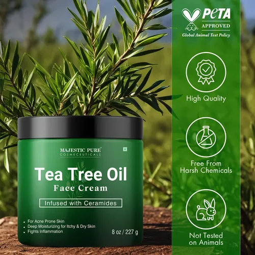 Pure Tea Tree Oil Face Cream | Cream For Dry & Itchy Skin,