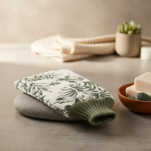 Manopla Exfoliante Corporal Estampado Tropical