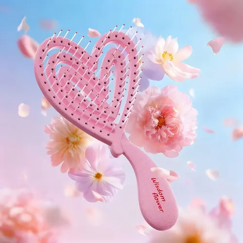 Cepillo De Pelo Wisdom Flower Para Cabello Húmedo Y Seco Con