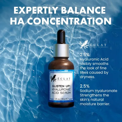 Sérum De Ácido Hialurónico Eclat Skincare Para Rostro, 1 Onz Todo Tipo De Piel Día/noche