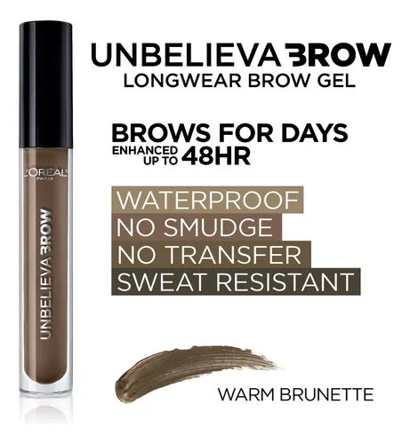 Gel Para Cejas L Oreal Paris Inbelieva-brow, Impermeable Y C Warm Brunette