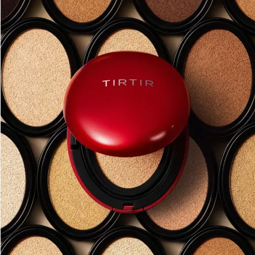 TIRTIR Mascarilla en Almohadilla Tono Rojo – 18g – 23N ARENA – Cobertura, Duración Prolongada y Hidratación