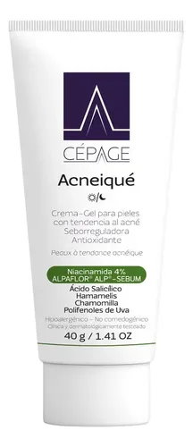 Acneique Crema 40g Piel Grasa Acneica Cepage Antioxidante