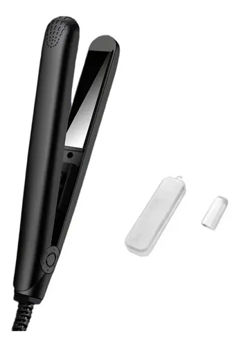 Plancha Alisadora Mini 2 En 1 De Cerámica Portátil Negro