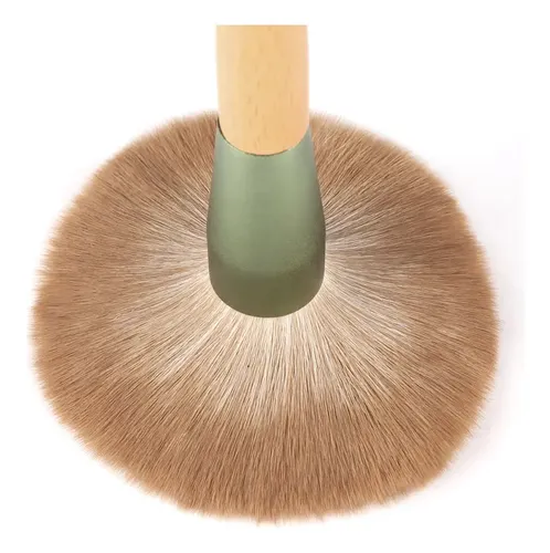 Set De 10 Brochas De Maquillaje Verdes Con Estuche Rd