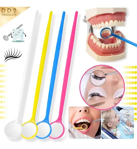 Mini Espejo Extensión De Pestañas Y Dentista Plástico Oferta