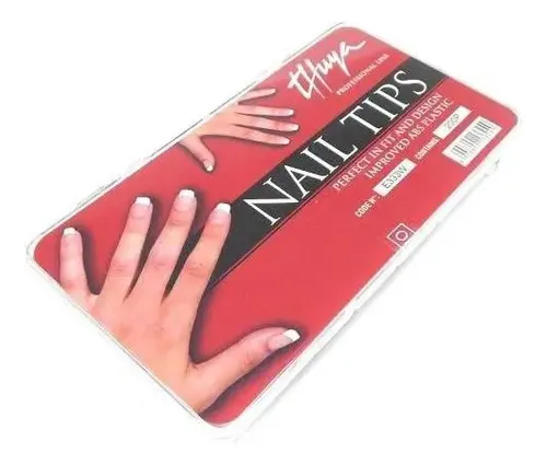 Thuya Nail Tips Blancos Uñas Esculpidas Caja 200 Cod. E33w