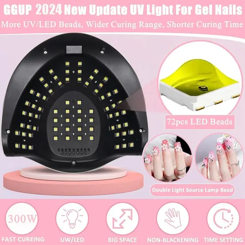 Lámpara Uv Led 300w Secado Rápido Gel Uñas Profesional
