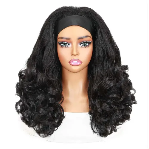 Cabello Ondulado Peluca Con Diadema Para Fiestas Y Eventos S