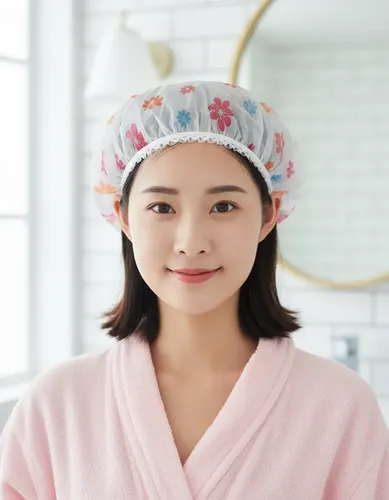Gorros Plásticos Para Ducha Baño De Crema Impermeable Diseño