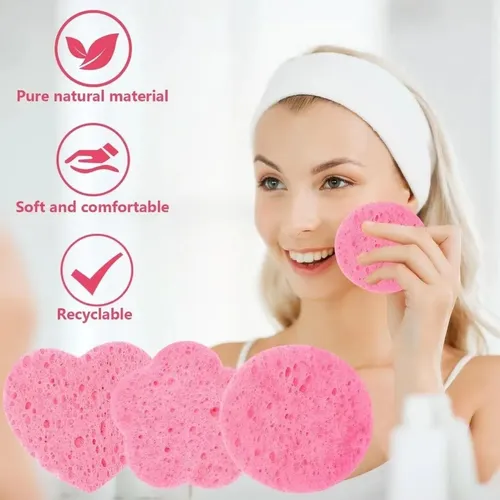 60 Unidades Esponjas Faciales De Celulosa Compresadas,