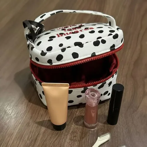 Bolsa De Maquillaje De Lunares Con Diseño De Cremallera Para