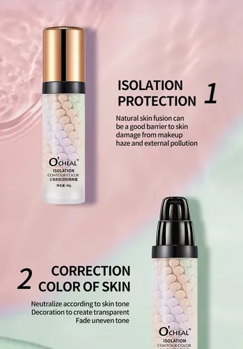 Prebase De Maquillaje Triple Color Ocheal
