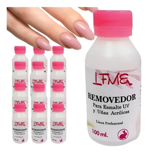 Removedor De Esmalte Uv 100ml Uñas Acrilicas 6 Uni Lfme