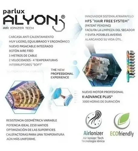 Secador De Pelo Profesional Parlux Aylon