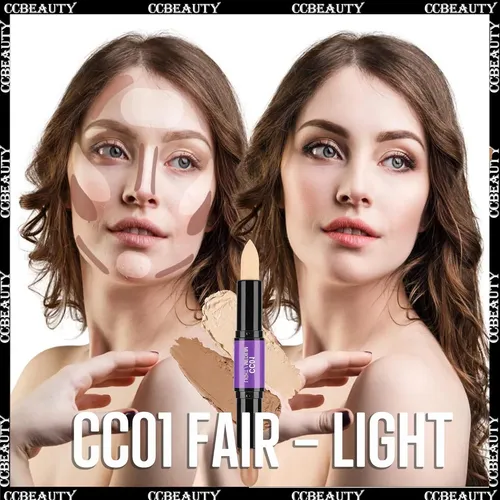 Barra Doble De Contorno Y Resaltado Ccbeauty 2 En 1