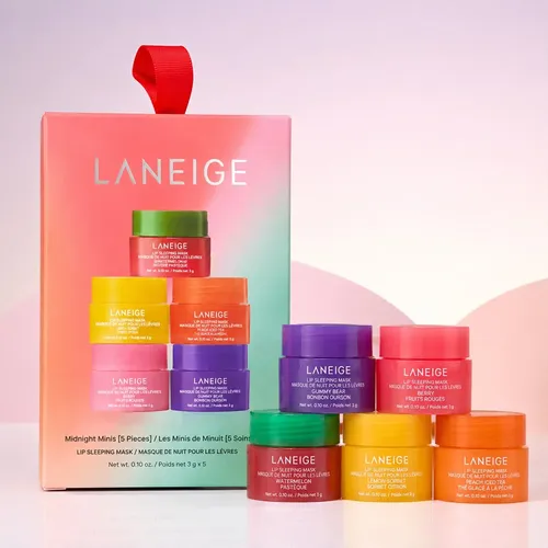 Set Laneige Lip Mask Nocturna Reparadora Labios X5