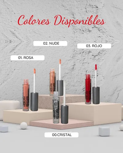 Brillo Labial Con Ácido Hialurónico Heburn Cristal