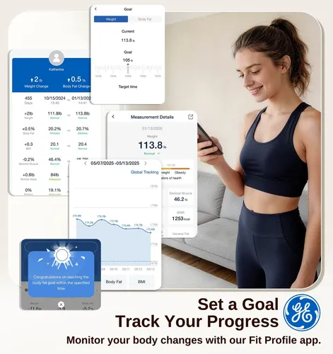 Báscula De Baño Ge Smart Scale Con Bluetooth Para Grasa Corp