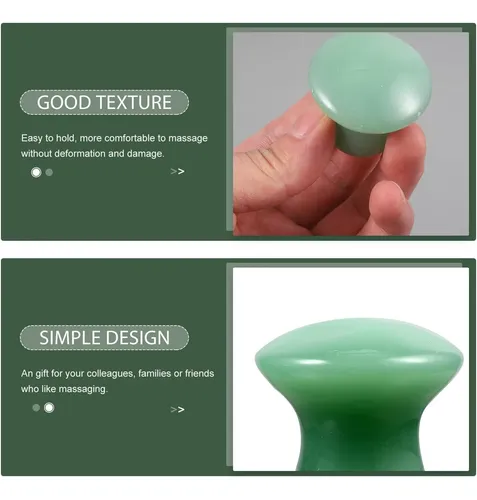 Set 4 Gua Sha Jade Verde Masaje Facial Spa