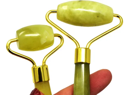 Rodillo Facial De Jade Natural Para Masaje Y Antiedad