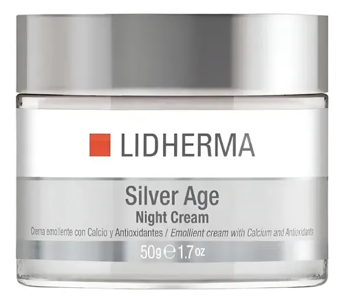 Lidherma Silver Age Night Cream Con Calcio Y Antioxidantes