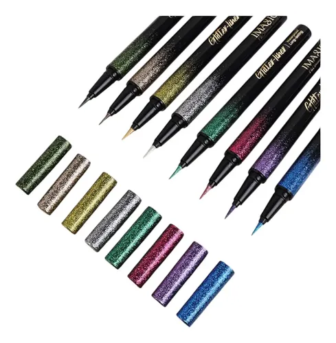 Set De 8 Delineadores Glitter Imagic Pro