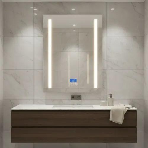 Espejo Rectangular Luz Led Desempañador Baño 80×60 Bluetooth