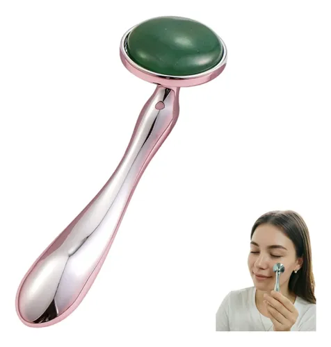 Masajeador Facial De Jade, Rodillo De Hielo De Cabeza