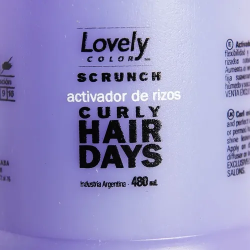 Lovely Color Scrunch Crema Peinar Definir Rulos Ex Revlon
