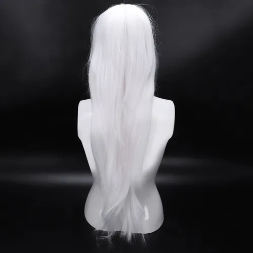 Peluca De Pelo Largo Y Liso De R2premium-anime Para Cosplay, Blanco