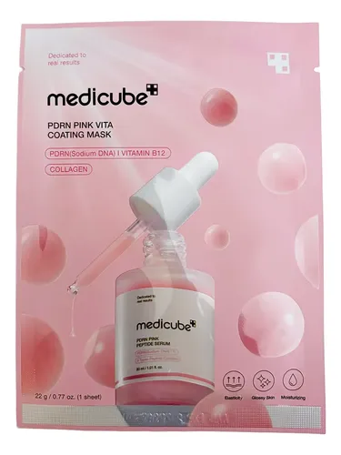 Mascarilla Medicube Pdrn Pink Vita Hidratante Glow Coreana